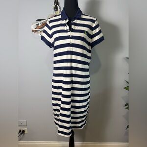 Ralph Lauren Blue Label Blue and White Polo Mini Dress Casual